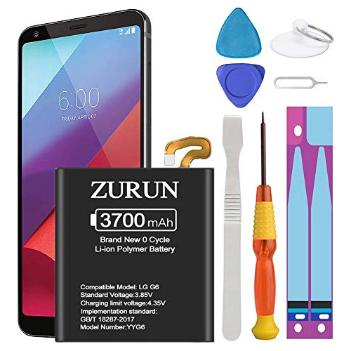 Battery For LG G6, Upgraded Zurun 3700mah Li-polymer Bl-t32 