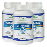 Vitamina K2 Mk7 Kit 180 Cápsulas Suplemento Natural Green 