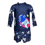 Traje De Baño Para Niños Astronauta Diseño De 2 Piezas 23032