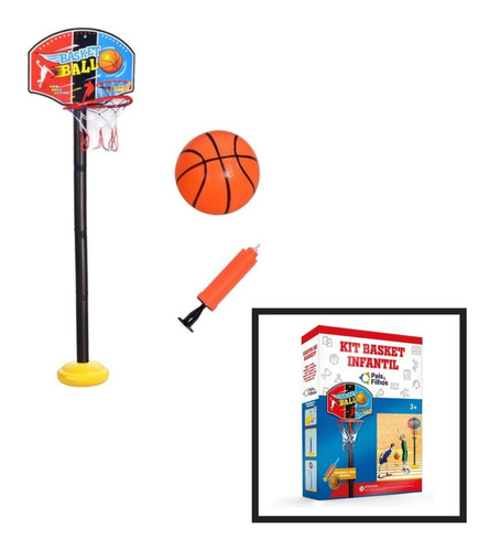 Kit Mini Cesta De Basquete Infantil Completo C/tabela E Bola