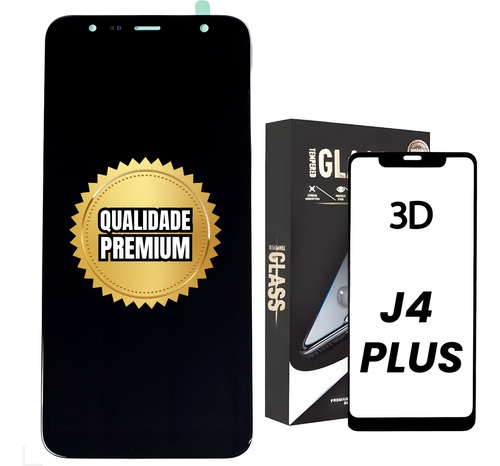 Tela Touch Frontal Display Compatível J4 Plus J6 Plus + Cola
