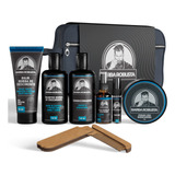 Kit Barba Shampoo Condicionador Balm Oleo Cera Perfume Pente