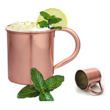 2 Caneca De Inox Rose Gold Moscow Mule 300ml Drink Bar