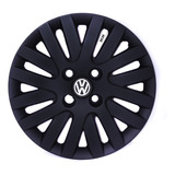 Juego 4 Tazas Volkswagen Gol Trend Rodado 14 Negra T6916