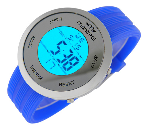 Reloj Montreal Unisex Ml612 Luz Led Cronómetro Alarma