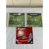 Kit Com 3 Cds Virgens - 2 Sony E 1 Emtec - Antigos