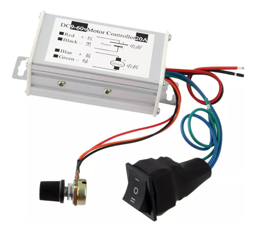 Control De Vcidad Del Motor De 400w Dc 12v-24v Dc 12v