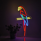 Letrero De Neon De Loro Para Decoracion De Pared, Luz De Neo