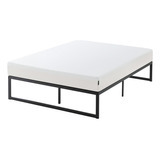 Cama Abel Zinus 2 Plazas Espuma Color Negro