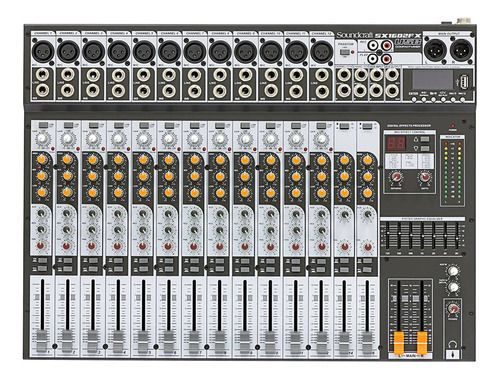 Mesa Som Soundcraft Sx1602 Fx - Usb - 16 Canais