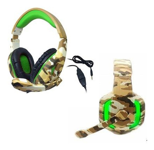 Headset Gamer Tecdrive Px-5- Deserto Led Pc Vídeo Game 