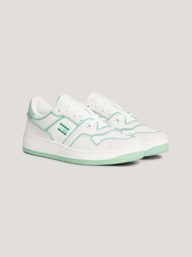 Tenis Blanco Retro Basket De Mujer Tommy Jeans