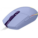 Mouse Logitech G203 Lightsync Gaming Lilac Optico Almbrico