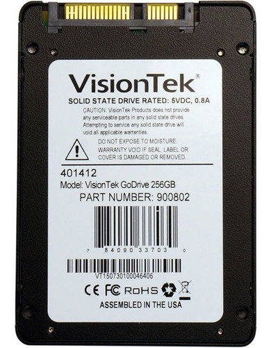 Visiontek Go Drive Low Profile 7mm Solid State Drive (256gb)