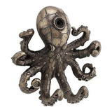 Gancho De Pared Steampunk Pulpo Bronce