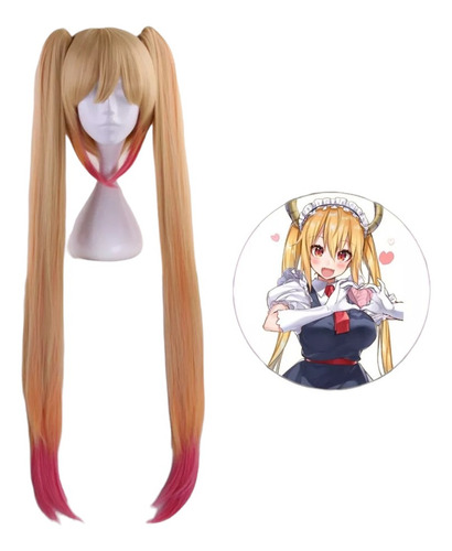 Peluca Tohru Kobayashi-san Chi No Maid Dragon Cosplay Anime