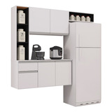 Cocina Superior 5 Puertas Compacto Mel 1,63m  Negro  Blanco