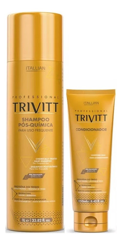 Kit Trivitt Profissional Shampoo 1l + 2 Condicionador 250ml