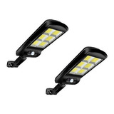 2pcs Sensor Poste Energía Solar Led Lámpara 100w