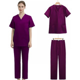 U Bárbara Pijama Quirúrgica Cruzada Stretch Scrub Uniforme