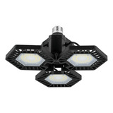 Luminario De Led 65 W Aluminio Con 3 Paneles Abatibles 46587 Color Negro