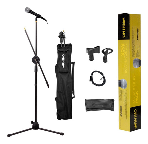 Pack Microfono Shure Sv100 Con Atril Rhino - Musicstore