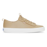 Zapatilla Cuero Keds Mujer Kickback Café Claro