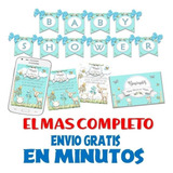 Kit Baby Shower Animalitos Bosque Encantado Romantico Nene