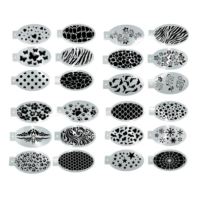 Plantillas Stencil Pintacaritas 24 Pzas - Diseño Texturas | MercadoLibre