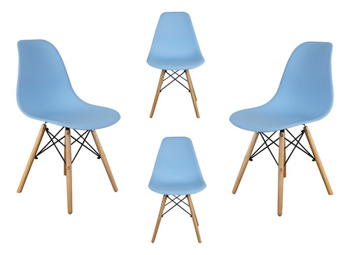 Kit 4 Cadeiras Charles Eames Eiffel Sala De Jantar