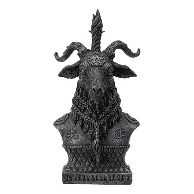 Busto Macho Cabrio Resina Diseño Esotérico Detallado Decoración Mística 21.6 cm | Meses sin interés