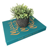 Kit Caixa Livro Fake + Vaso Flor Artificial Decor Enfeite