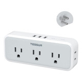 Multicontacto Pared Usb Y Ca, Conector Multiple Tessan