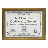 Moldura A4 Quadro Certificado Diploma De Luxo E Tela Acetato