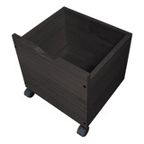 Baul Juguetero Organizador Con Cajon Y Ruedas Estilo Moderno Madera Maciza Sajo 35x31 Color Negro