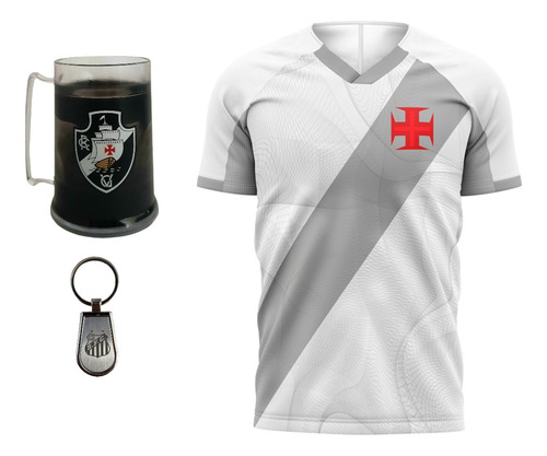 Kit Presente Vasco - Camisa / Caneca / Chaveiro Oficial