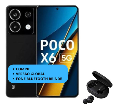 Xiaomi Poco X6 256gb 8gb Ram Global + Nota Fiscal + Fone