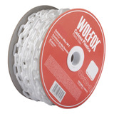 Cadena Plástica De 25 M Blanca Wolfox Espesor 5/16''