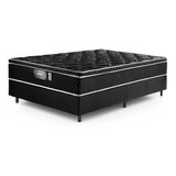 Cama Box Gazin Pérola Negra  Casal De 188cmx138cm Preto