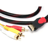 Cable Hdmi Macho A 3 Rca Adaptador De Cable Av De Vídeo Y Au