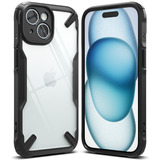 Estuche Ringke Para Apple iPhone 15 - Serie Fusion X | Negro | Compatible Con Carga Inalámbrica | Soporta Correas | Protección De Grado Militar | Antichoques
