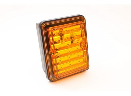 Faro Electronico Trasero Rectangular Bivoltaje 18 Leds Ambar