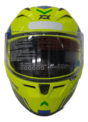 Capacete Axxis Segment Selector E6 Verde Gloss