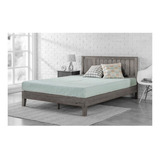 Base Stephen De Madera Individual Gris Cama Mueble Box