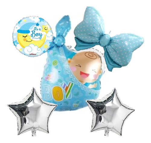 Bouquet 5 Globo Para Baby Shower It's A Boy