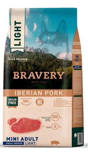 Alimento Bravery Cerdo Ibérico Light Adulto Raza Pequeña 7kg