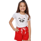 Conjunto Curto  Infantil Juvenil Feminino Short + Blusinha