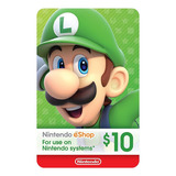 Tarjeta Nintendo Eshop 10 Dolares (usa)