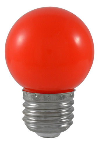 Bombillo Led Tipo Ping Pong Rojo 1 Wat E 27 Discover L2037