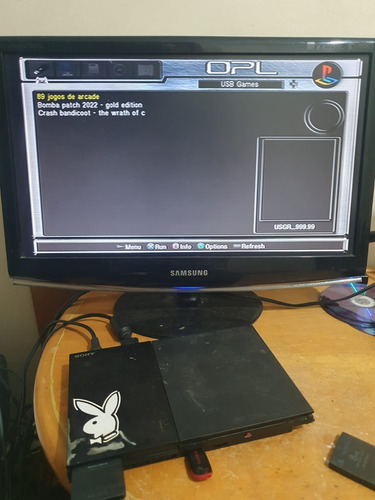 Playstation 2 Ps2 Slim Somente O Console De Fonte Interna Funcionando Leia A2